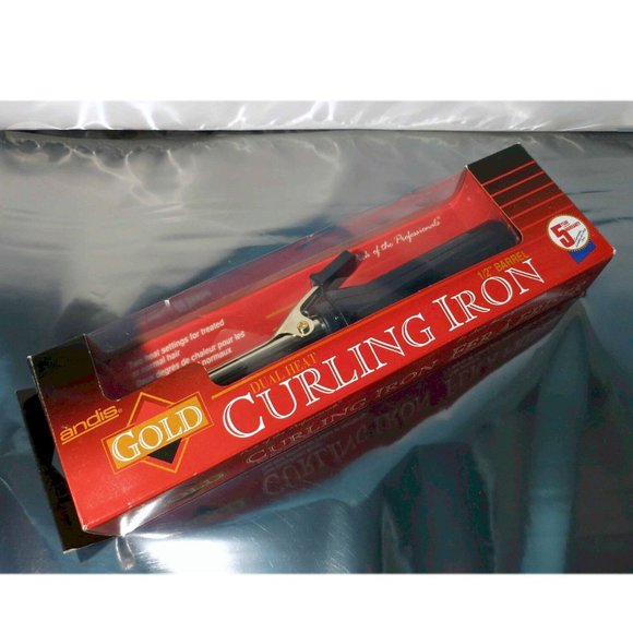 New - andis GOLD, Dual Heat, Gold Plated 1/2" Barrel CURLING IRON, Model CI-2 - Picture 1 of 5